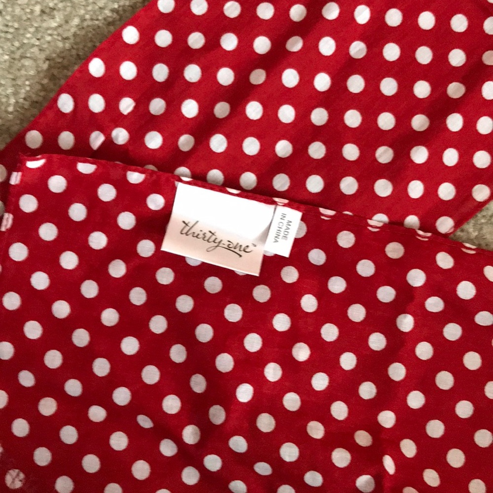 NWOT Red Polka Dot Scarf
